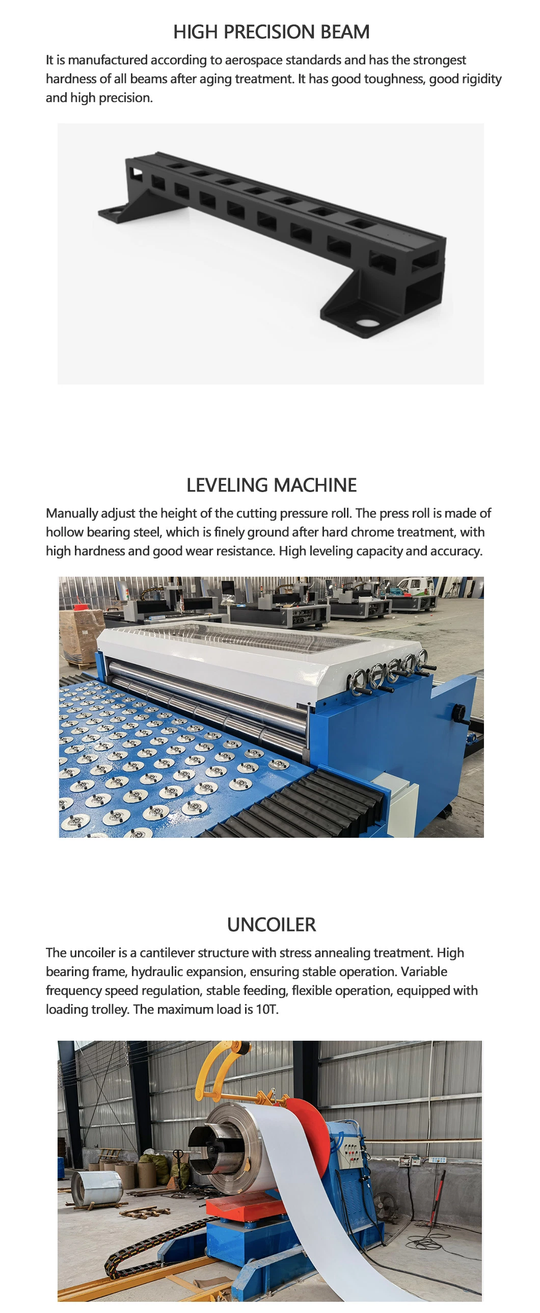 Hxf4015 HVAC Industry Used 1.3m Width Metal Coil Feeder Cutting Machine with Fiber Laser Cutting Machine